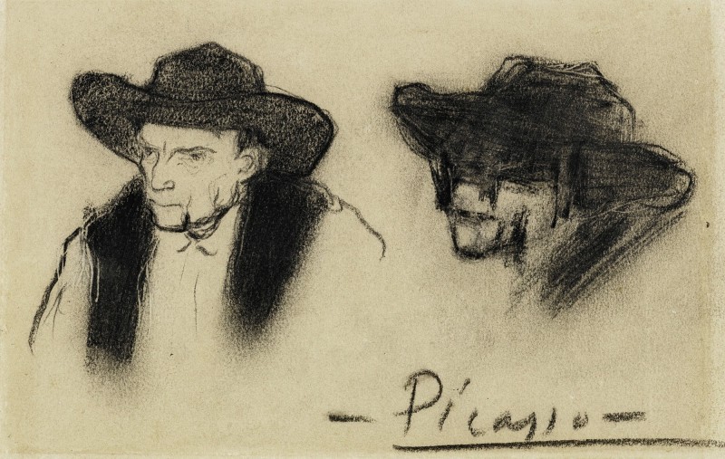 "Drawing. Portrait. Gypsum, head, hands, feet" by Pablo Picasso