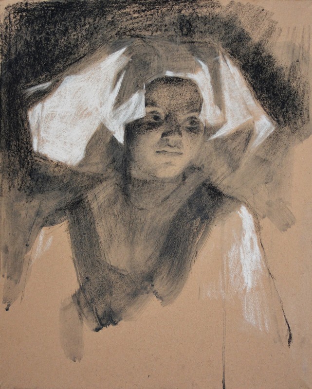 "Desen. Portret" by Silviu Arap, 500x400mm, Russian sauce pe hârtie