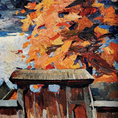 "Maramureș" by Anatol Ghimpu, 600x420mm, ulei pe pânză