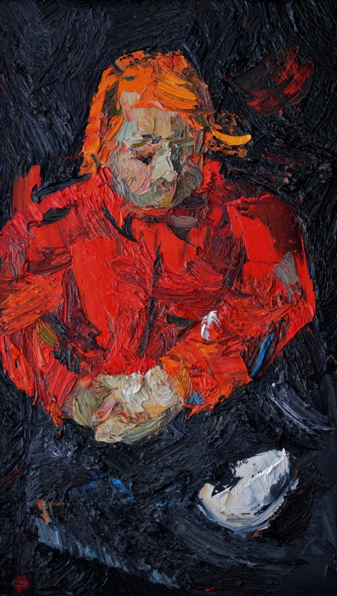 "Painting. Etude. Figure. Long term" by Nicoleta Derivolcov, 520x300mm, oil on canvas