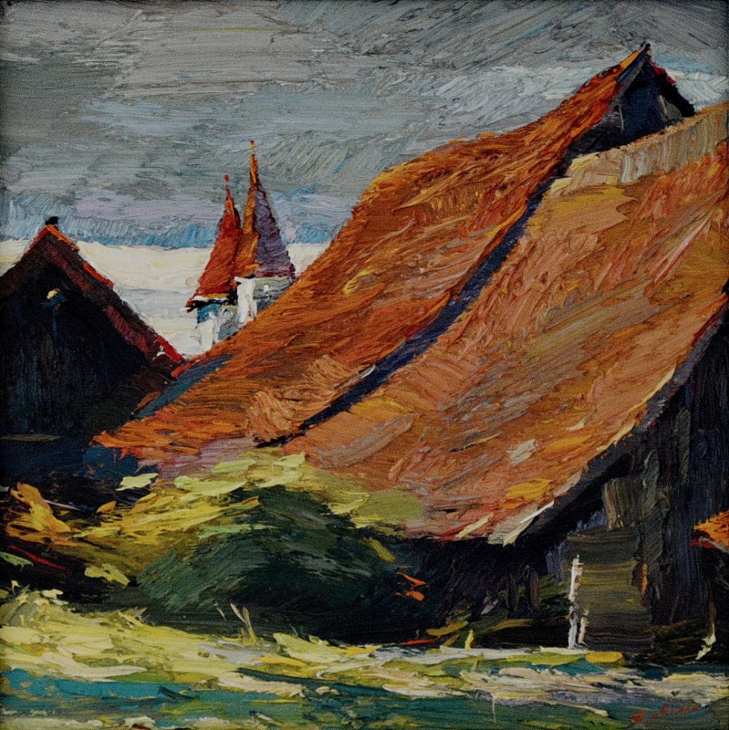 "Etude. Merghindeal" by Anatol Ghimpu, 2005, 300x300mm, oil on canvas