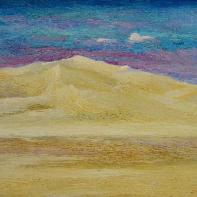 "Desert. Nebedag" by Anatol Ghimpu, 1999, 440x520mm, ulei pe pânză