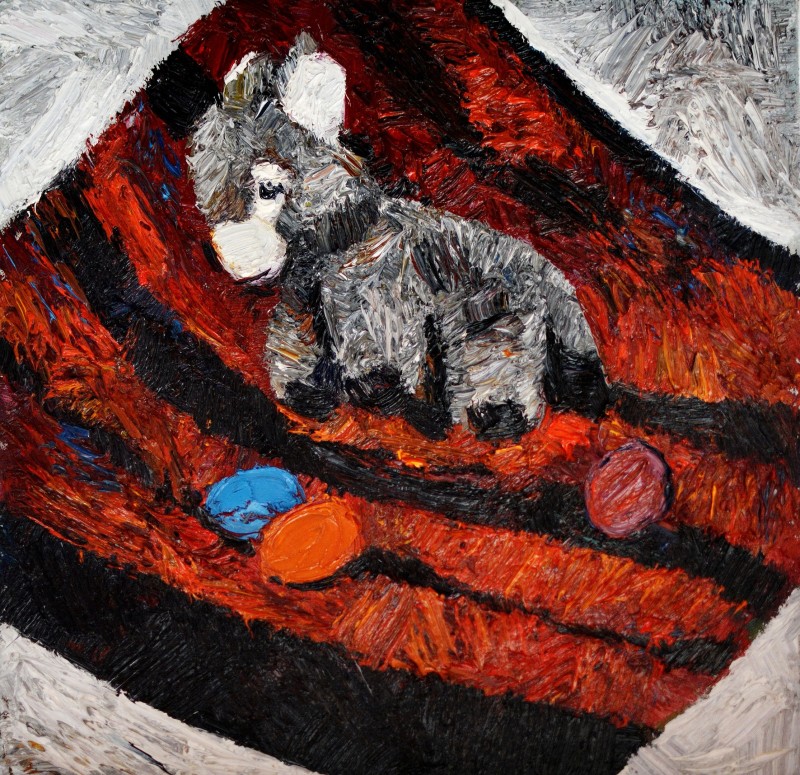"Natură statică de Paști" by Carolina Leagul, 2017, oil on canvas