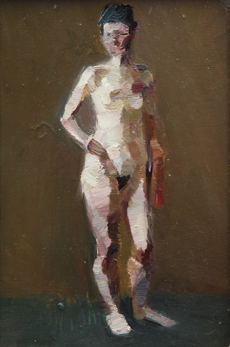 "Studiu. Nud" by Cристина Челару, 2002, 450x300mm, масло / холст