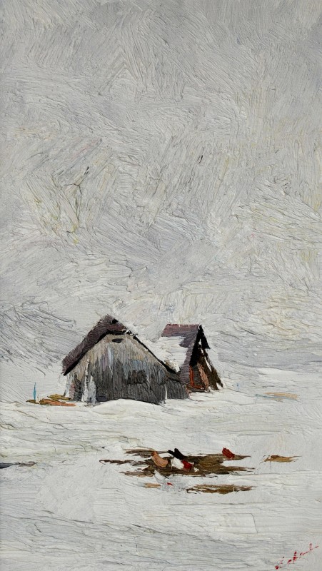 "Etude. Moldovița" by Anatol Ghimpu, 2018, 520x300mm, oil on canvas