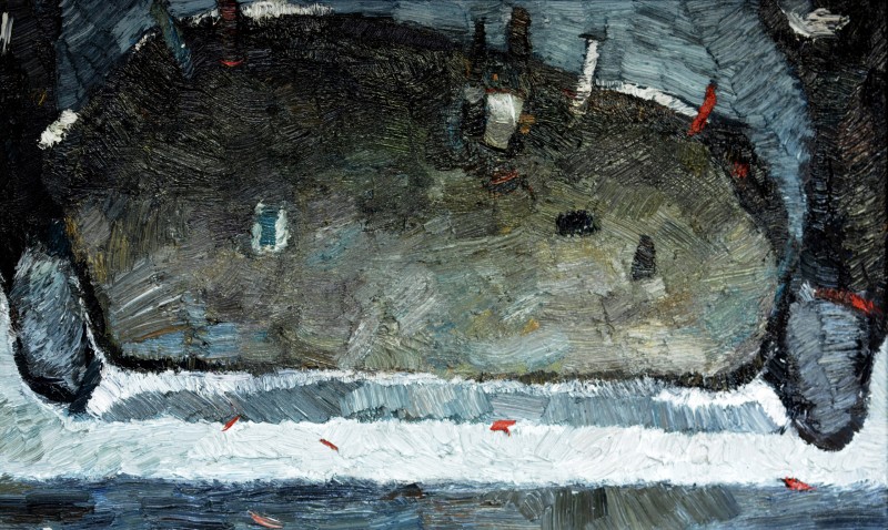 "Composition. Landscape" by Лина Аминов, 2004, 420x680mm, масло / холст