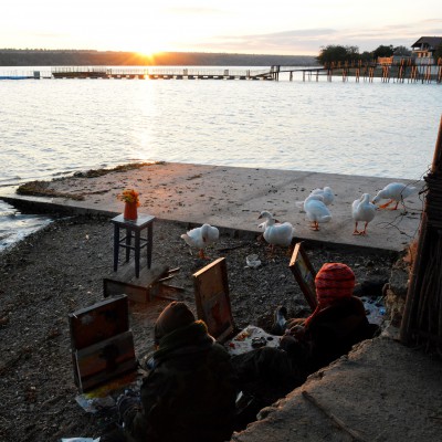 Studenții la pleinair de toamnă. Septembrie 2016