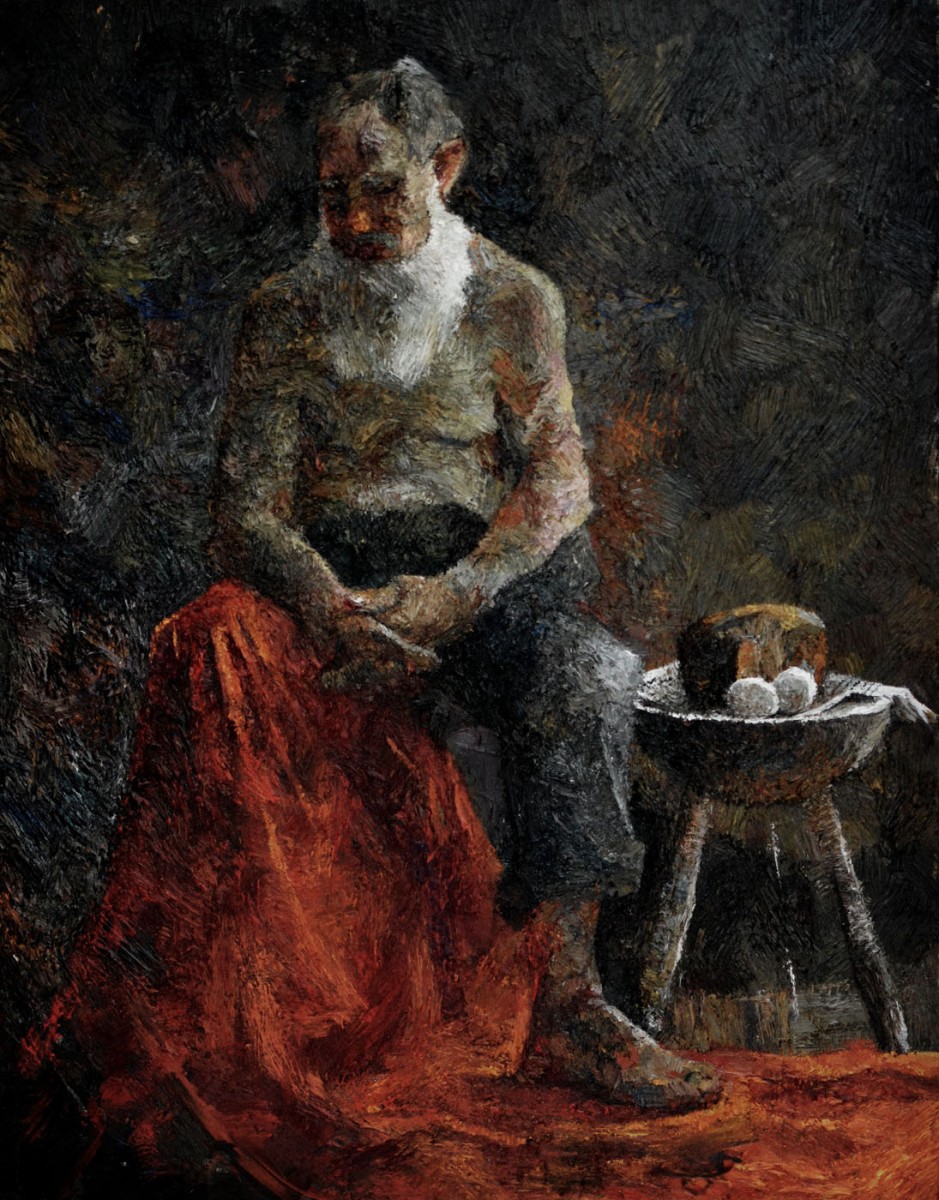 "Figură tematică" by Maia Doina, 2016, 900x700mm, oil on canvas