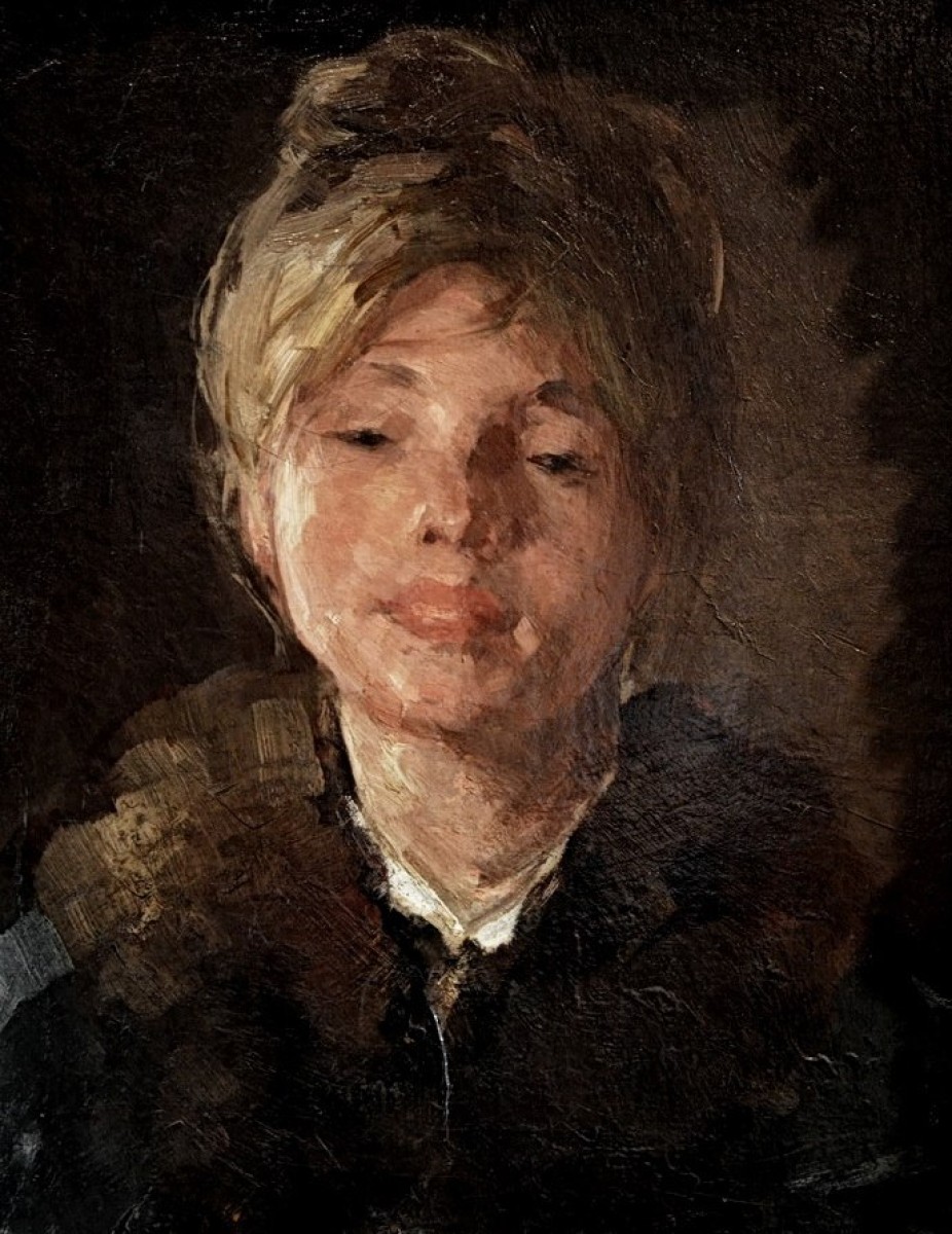 "Pictură. Portret" by Nicolae Grigorescu