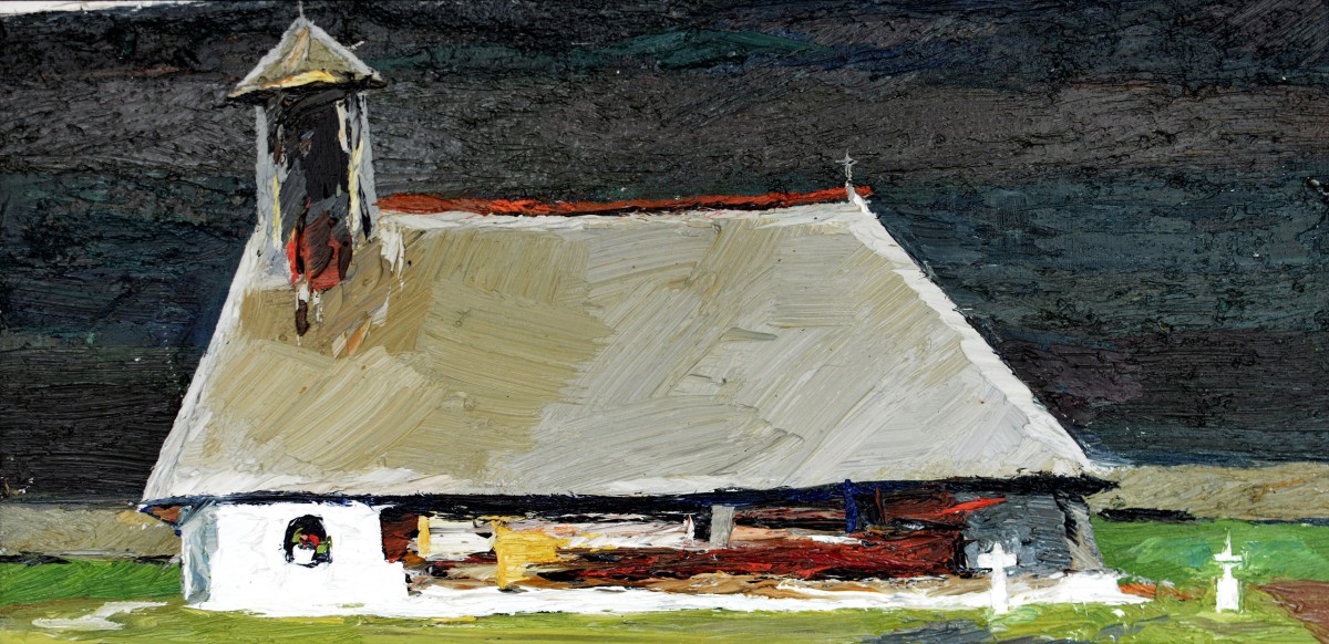 "Motiv. Conacul Bălcescu" by Rodica Dubasari, 2013, 300x600mm, ulei pe pânză