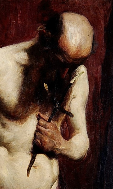 "Painting. Nude. Figure" by Anton Ažbe, oil on canvas