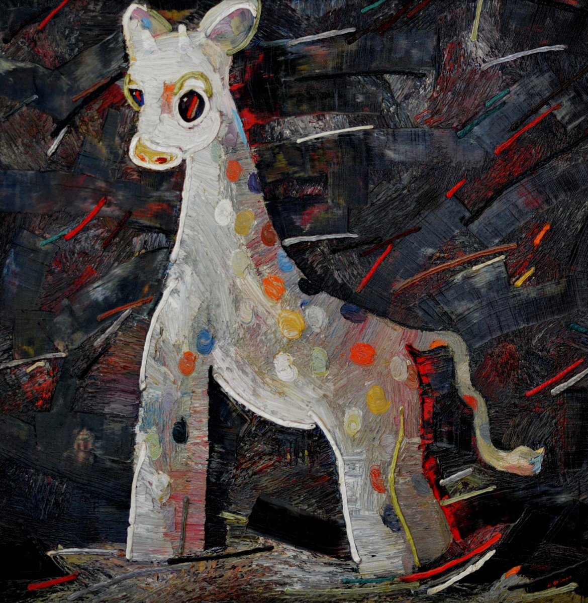 "Где ты Нико? (Where are you, Nico?)" by Anatol Ghimpu, 1998, 700x680mm, oil on canvas