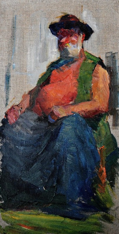 "Studiu. Figură" by Андреи Гори, 2015, масло / холст