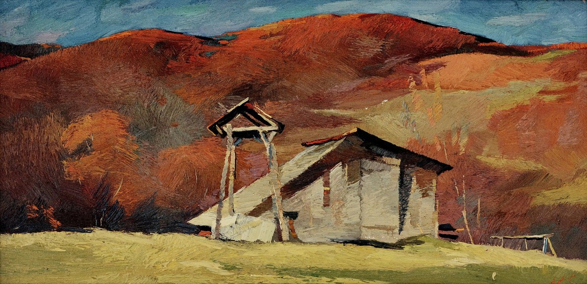 "Марамуреш" by Анатол Гимпу, 2000, 420x840mm, масло / холст
