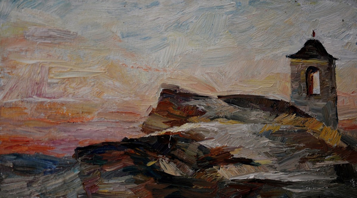 "Pictură. Peisaj. Pleinair. Pleinair în Moldova" by Natalia Bzovii, ulei pe pânză
