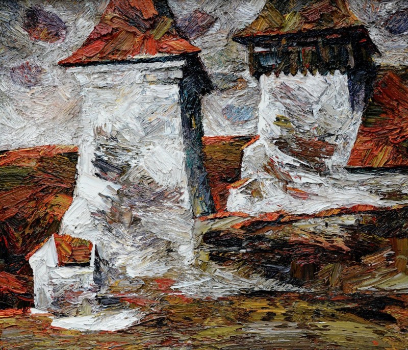 "Painting. Pleinair. Pleinair romania" by Oxana Țip, oil on canvas