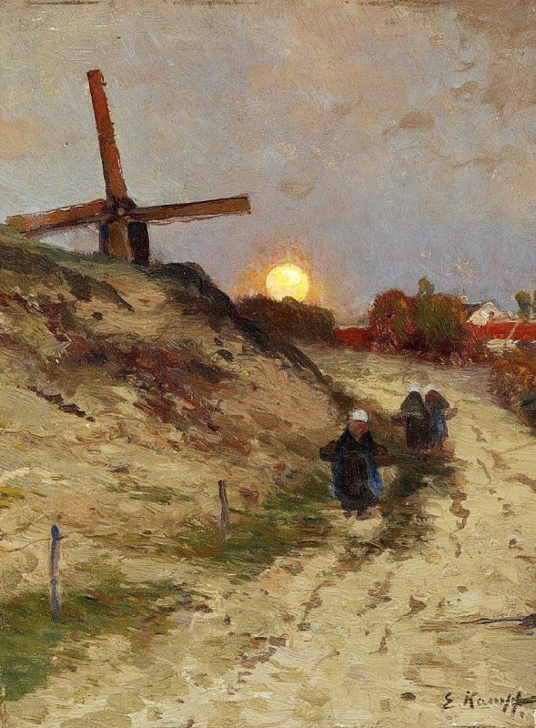 "Painting. Windmills" by Eugen Kampf