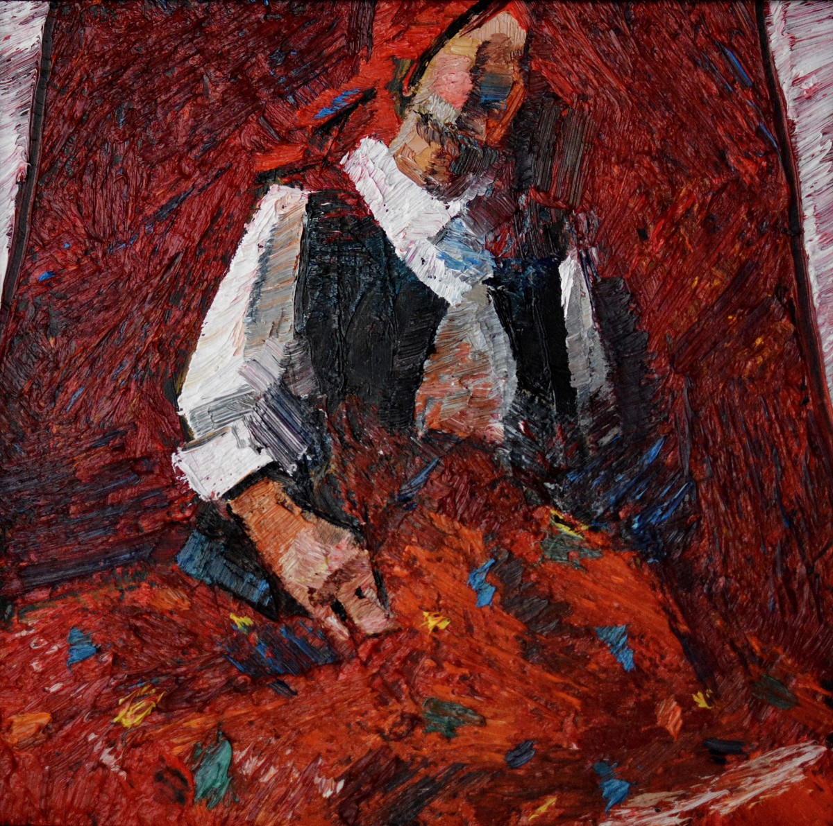 "Painting. Etude. Figure. Long term" by Alexandru Bodrug, 300x300mm, oil on canvas