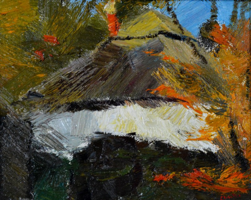 "Motiv. Nicolaeuca" by Alexandra Clapatiuc, 2007, 230x250mm, ulei pe pânză
