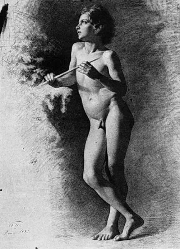 "Pictură. Nud. Figură / semifigură" by Mariano Fortuny