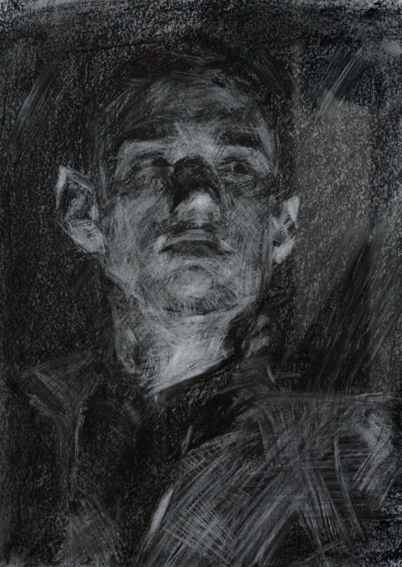 "Desen. Portret" by Eduard Leahu, 400x300mm, Russian sauce pe hârtie