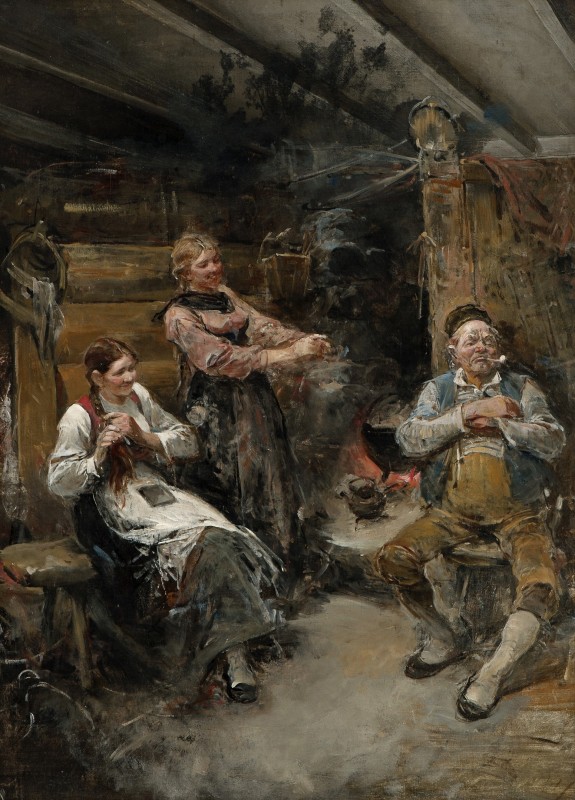 "Compoziție. Oameni" by Nils Bergslien