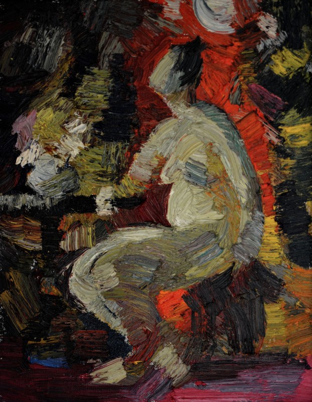 "Studiu. Nud" by Carolina Leagul, 2013, 400x300mm, ulei pe pânză