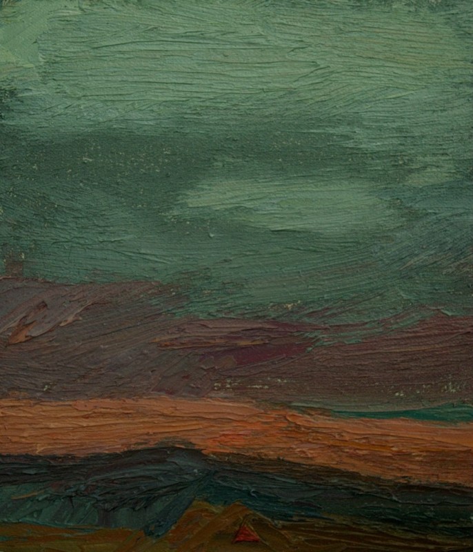 "Studiu. Peisaj" by Rodica Dubasari, 2013, oil on canvas