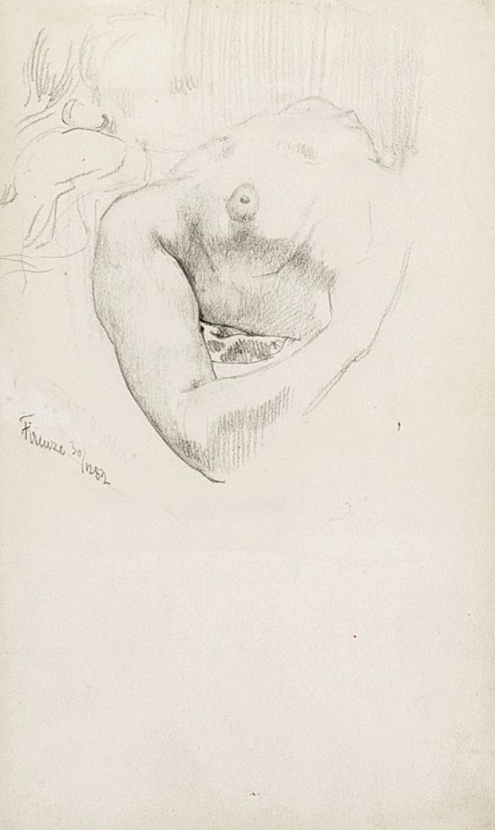 "Desen. Gips, cap, mâini și picioare" by Eilif Peterssen