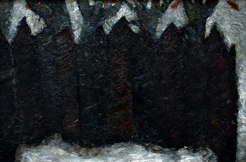 "Composition. Long term" by Olga Ilieș, 330x490mm, oil on canvas