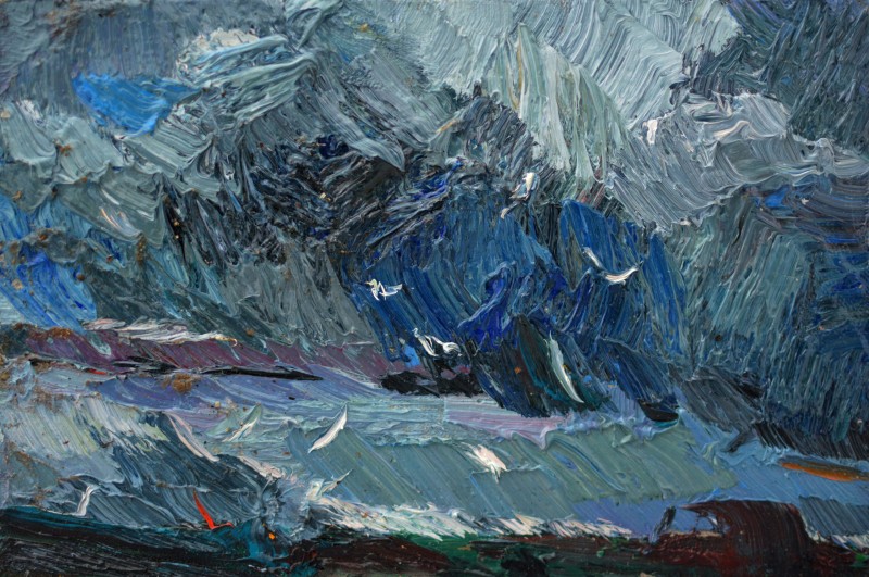 "Живопись. Пейзаж. Пленэр. Продолжительный" by Штефан Моcану, 200x300mm, масло / холст