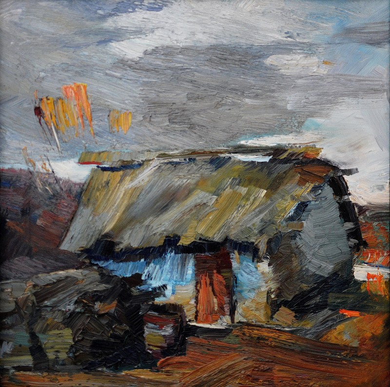 "Motiv. Butuceni" by Ion Popa, 2006, 420x420mm, масло / холст