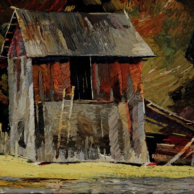 "Etude. Moldovița" by Anatol Ghimpu, 2004, 350x400mm, oil on canvas