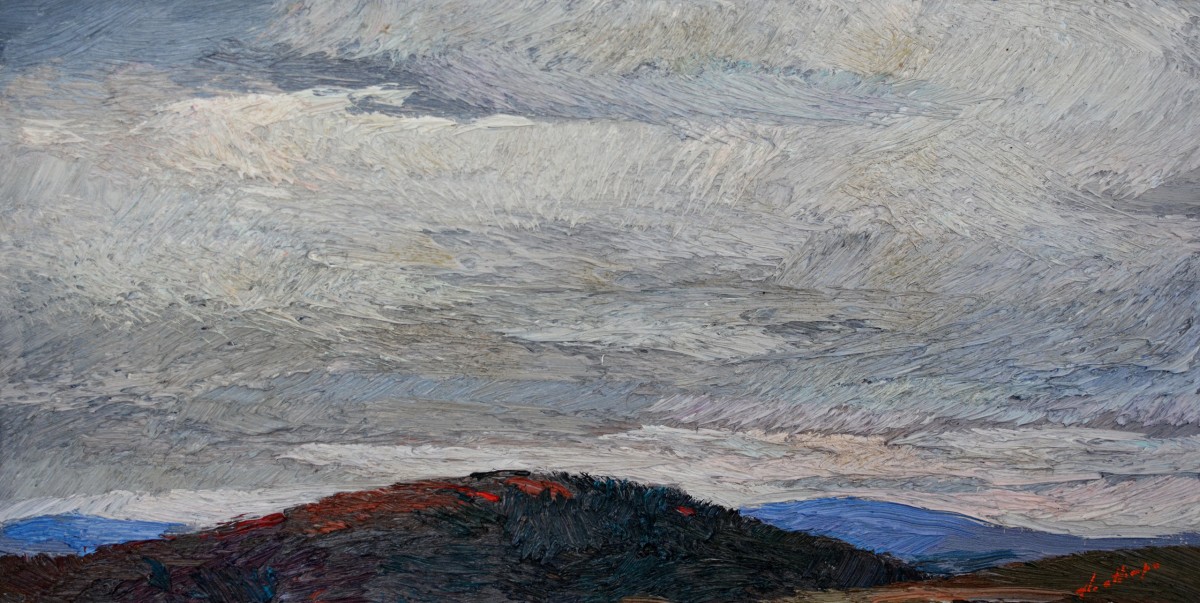 "Etude" by Anatol Ghimpu, 2017, 300x600mm, oil on canvas