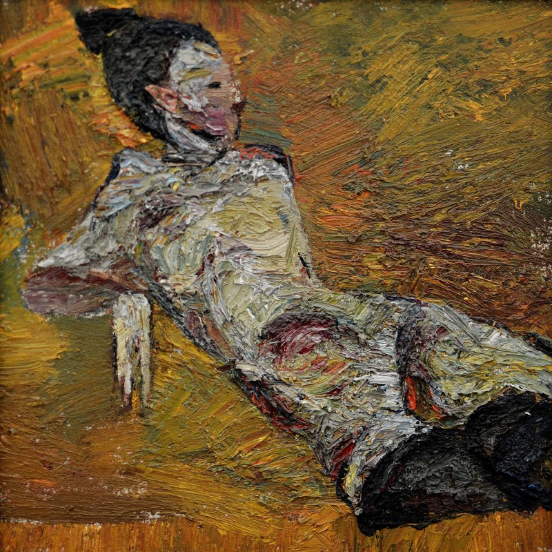 "Studiu. Nud" by Rodica Dubasari, 2014, 300x300mm, oil on canvas