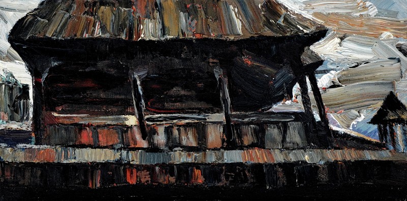 "Maramureș" by Anatol Ghimpu, 300x600mm, ulei pe pânză