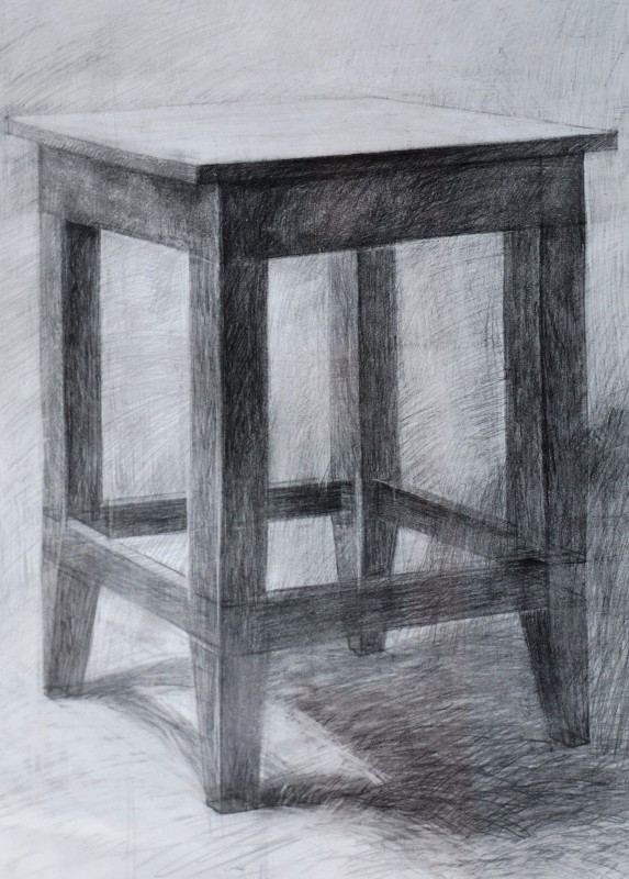 "Tuburetă" by Alexandra Clapatiuc, 2008, 500x400mm, creion pe hârtie