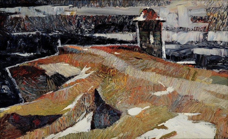 "Butuceni" by Anatol Ghimpu, 2002, 420x680mm, oil on canvas