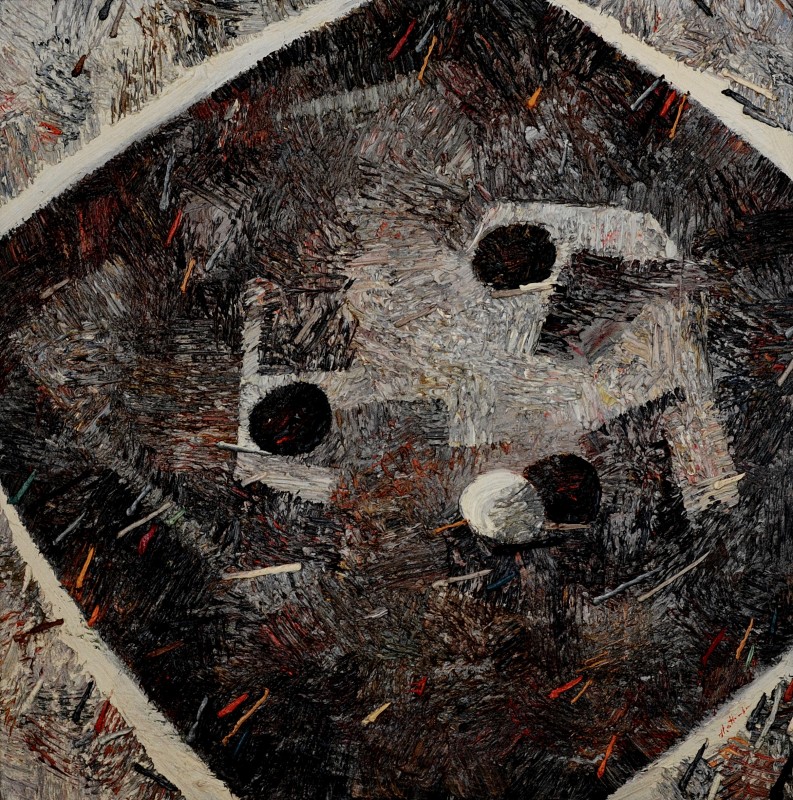 "Etude. Easter" by Anatol Ghimpu, 2001, 680x680mm, oil on canvas