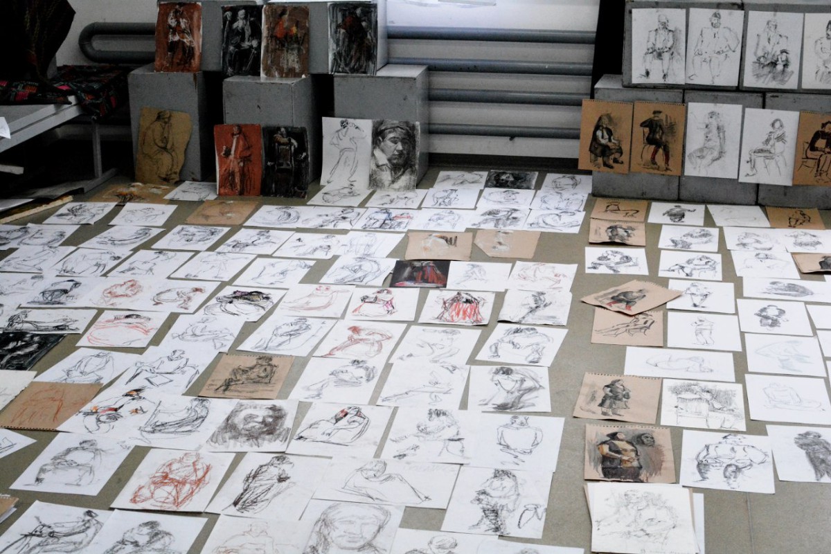 Sketches and etudes day at the Academic Lyceum of Fine Arts Igor VIERU