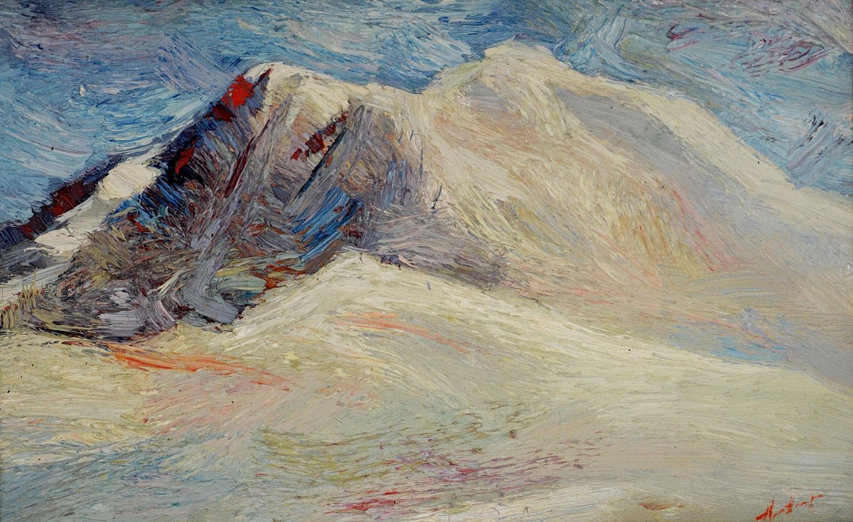 "Nebedag" by Anatol Ghimpu, 1999, 340x500mm, ulei pe pânză