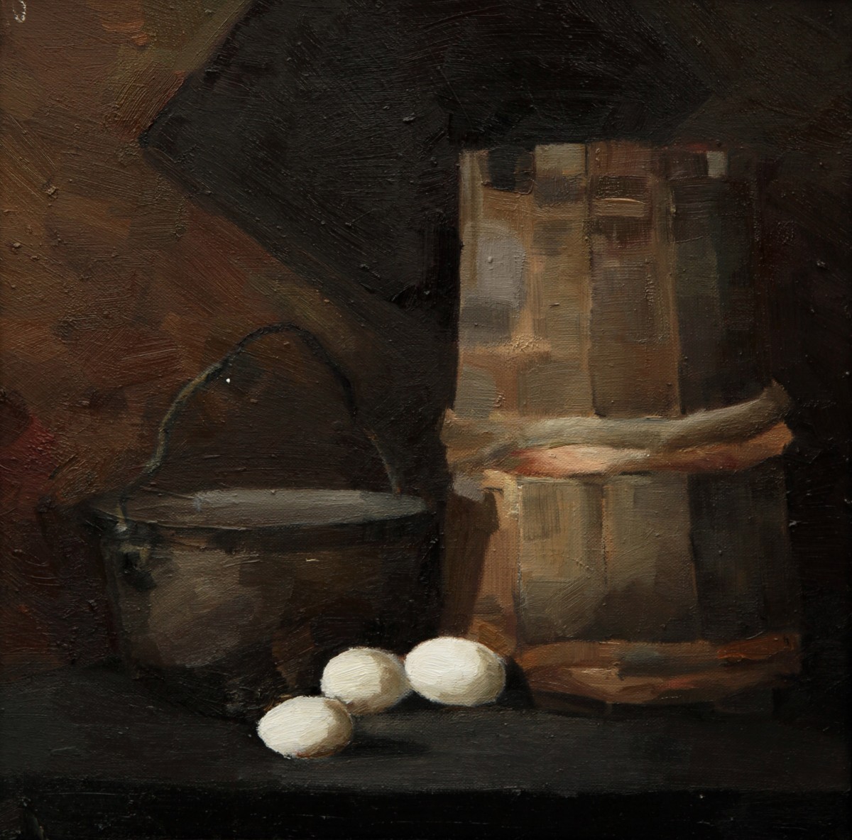 "Painting. Long term" by Carolina Leagul, 420x420mm, oil on canvas