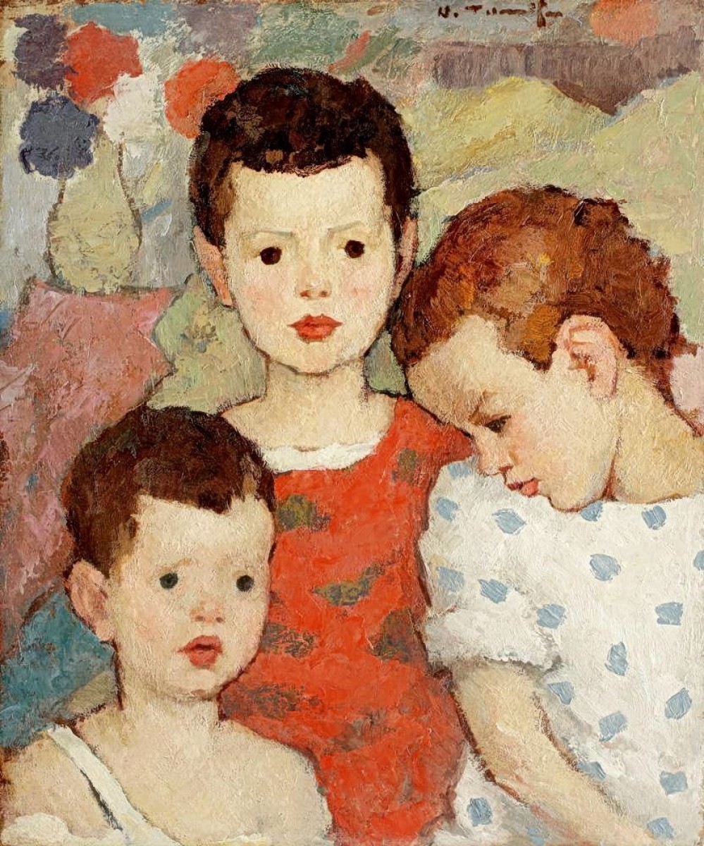 "Pictură. Oameni" by Nicolae Tonitza