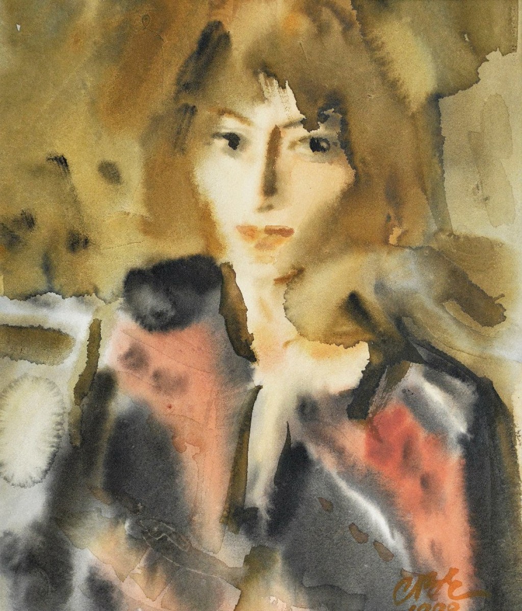 "Portret" by Vladimir Smirnov, acuarelă