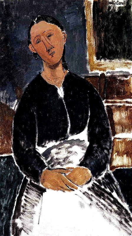 "Pictură. Figură / semifigură" by Amedeo Modigliani