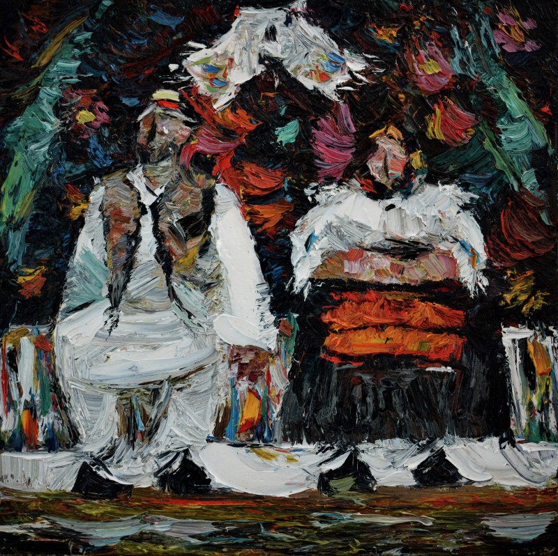 "Etude. Portrait" by Doina Mîndrean, 300x300mm, oil on canvas