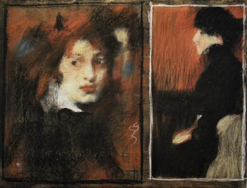"Portret. Figură / semifigură. Proces de studiu" by Ion Golubei