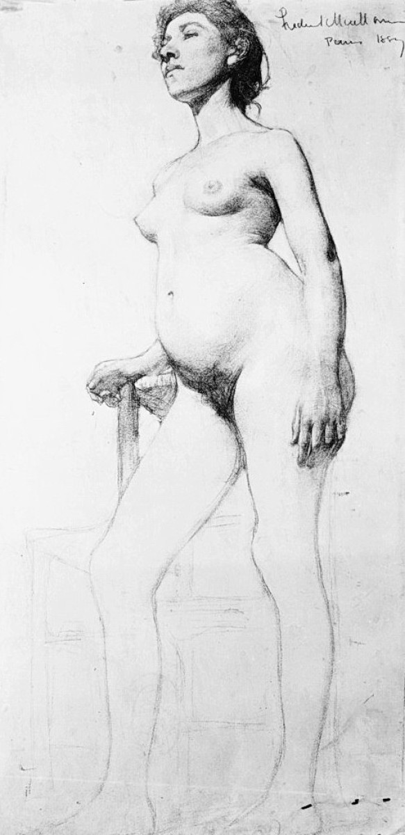 "Drawing. Nude" by Frederick William MacMonnies