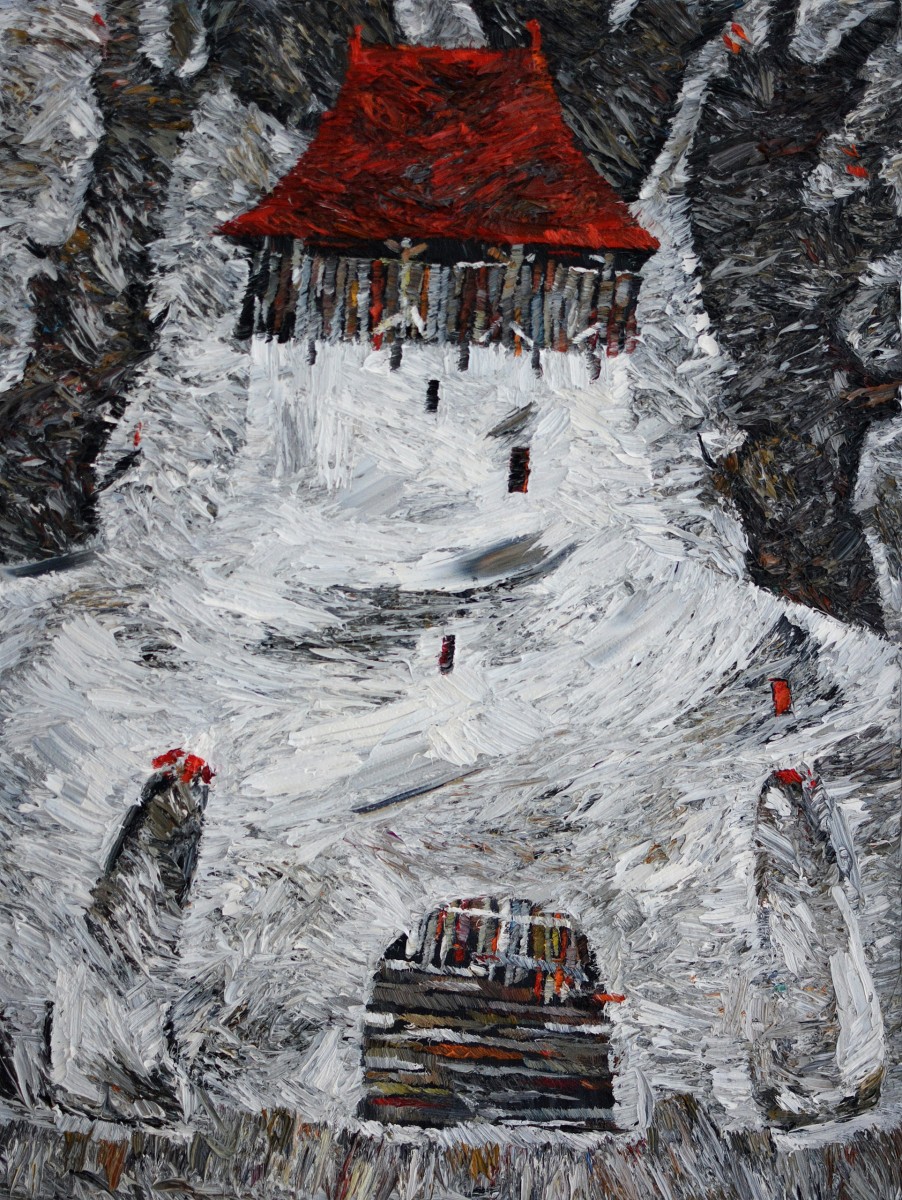 "Diplomă. Transilvania. Dreapta" by Vlada Cibuc, 2017, 700x520mm, ulei pe pânză