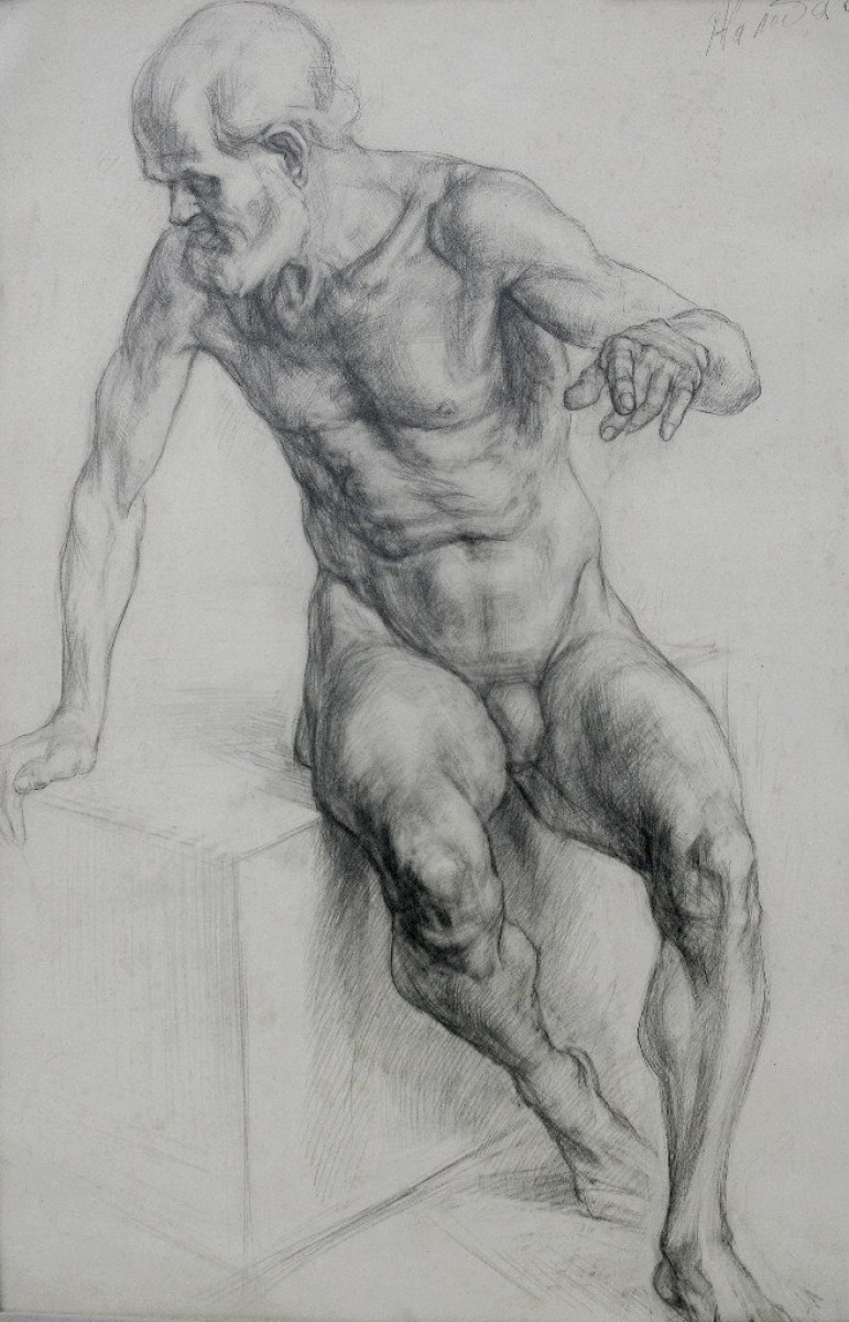 "Drawing. Nude" by Ghenadie Jalbă